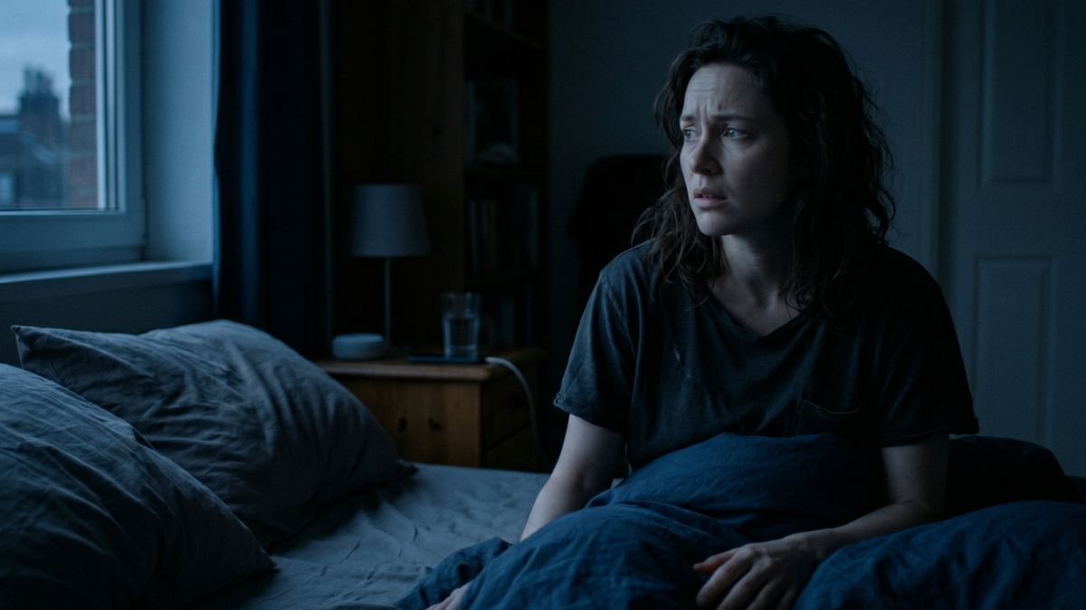 persona despertando inquieta después de un sueño muy real